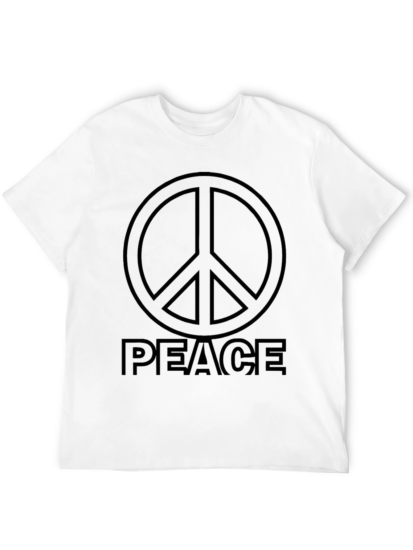 Peace Sign Graphic Black T-Shirt