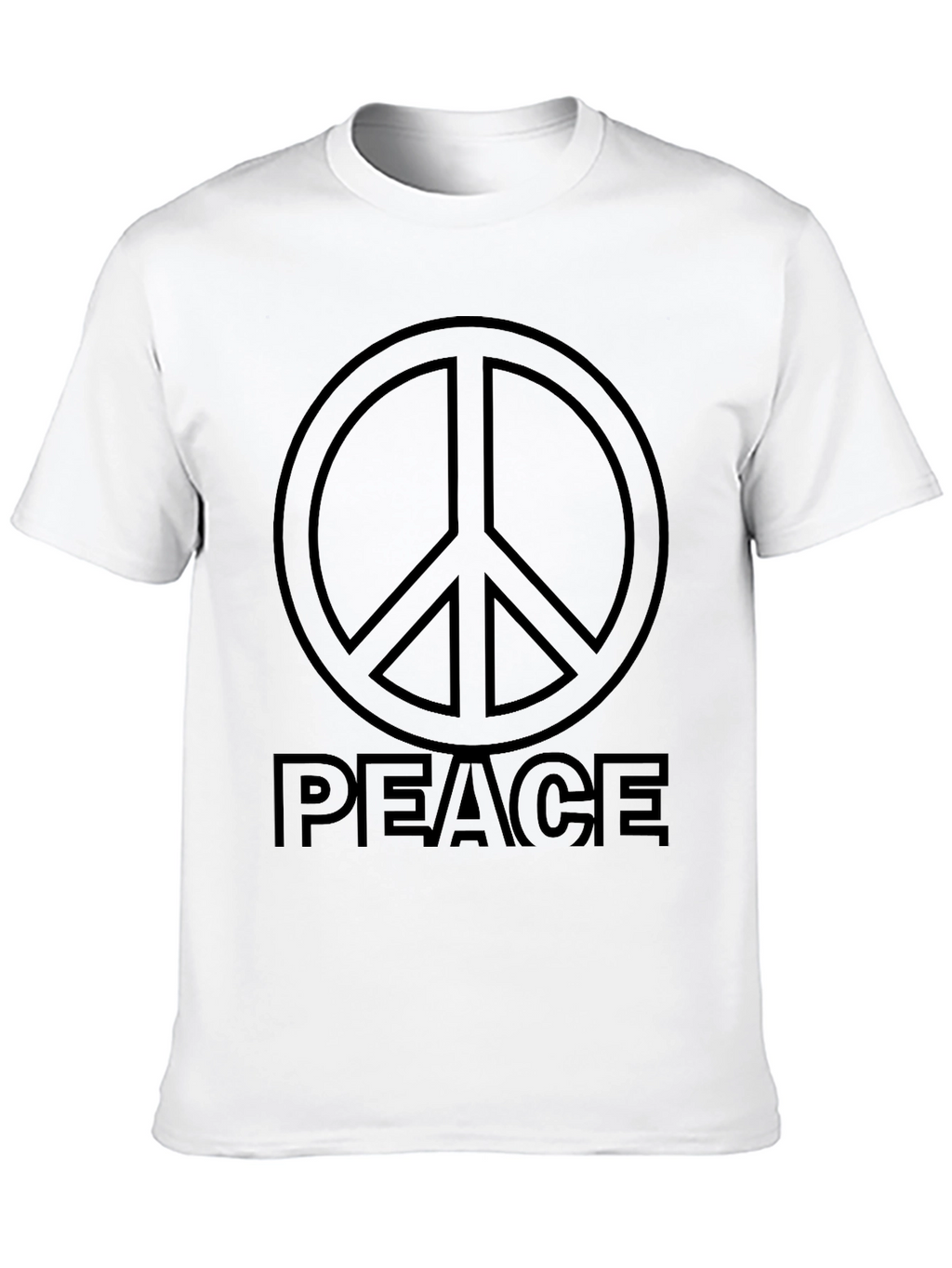 Peace Sign Graphic Black T-Shirt