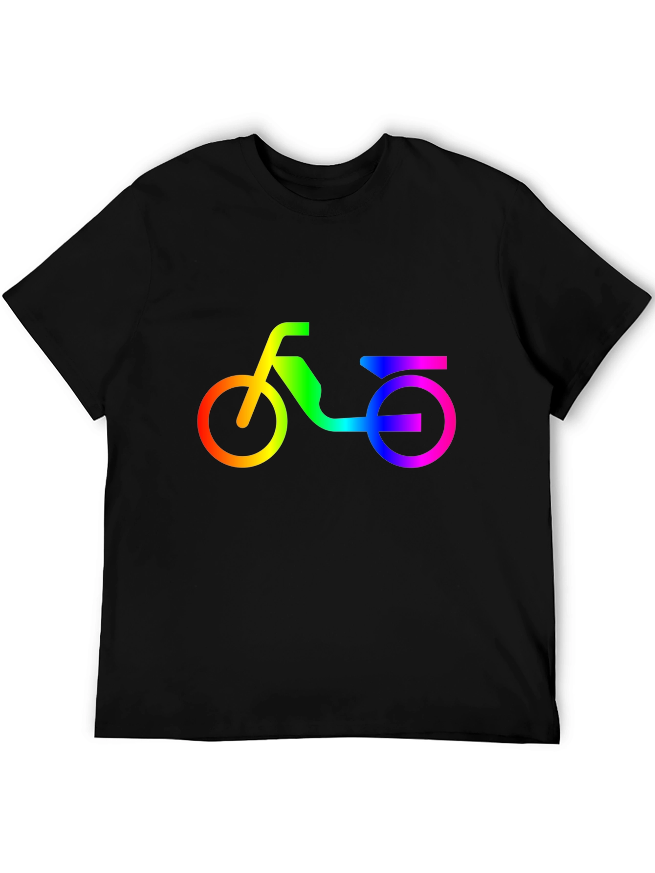 Rainbow Scooter Graphic Tee - Black