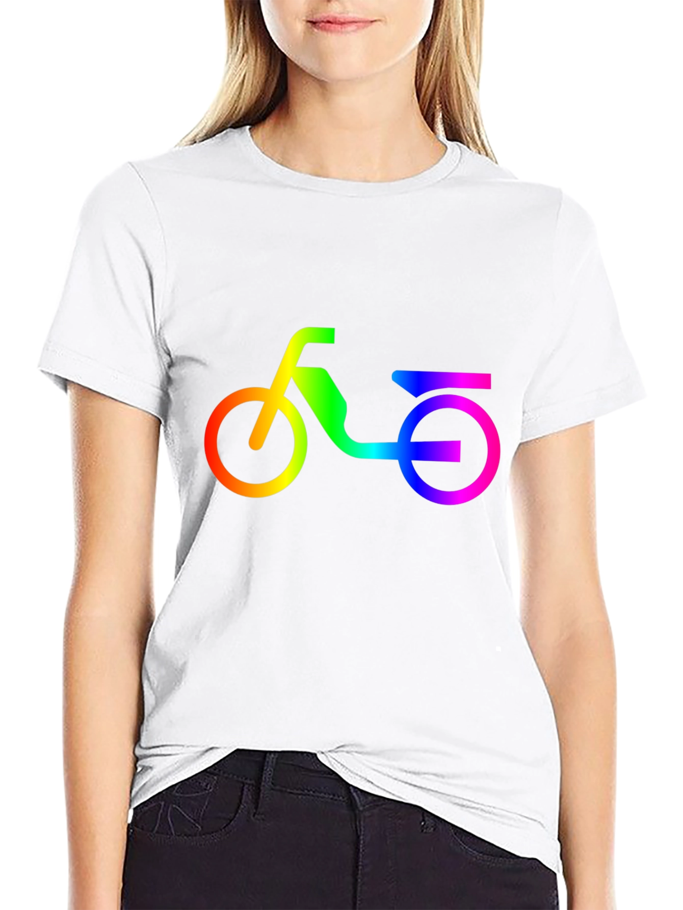 Rainbow Scooter Graphic Tee - Black