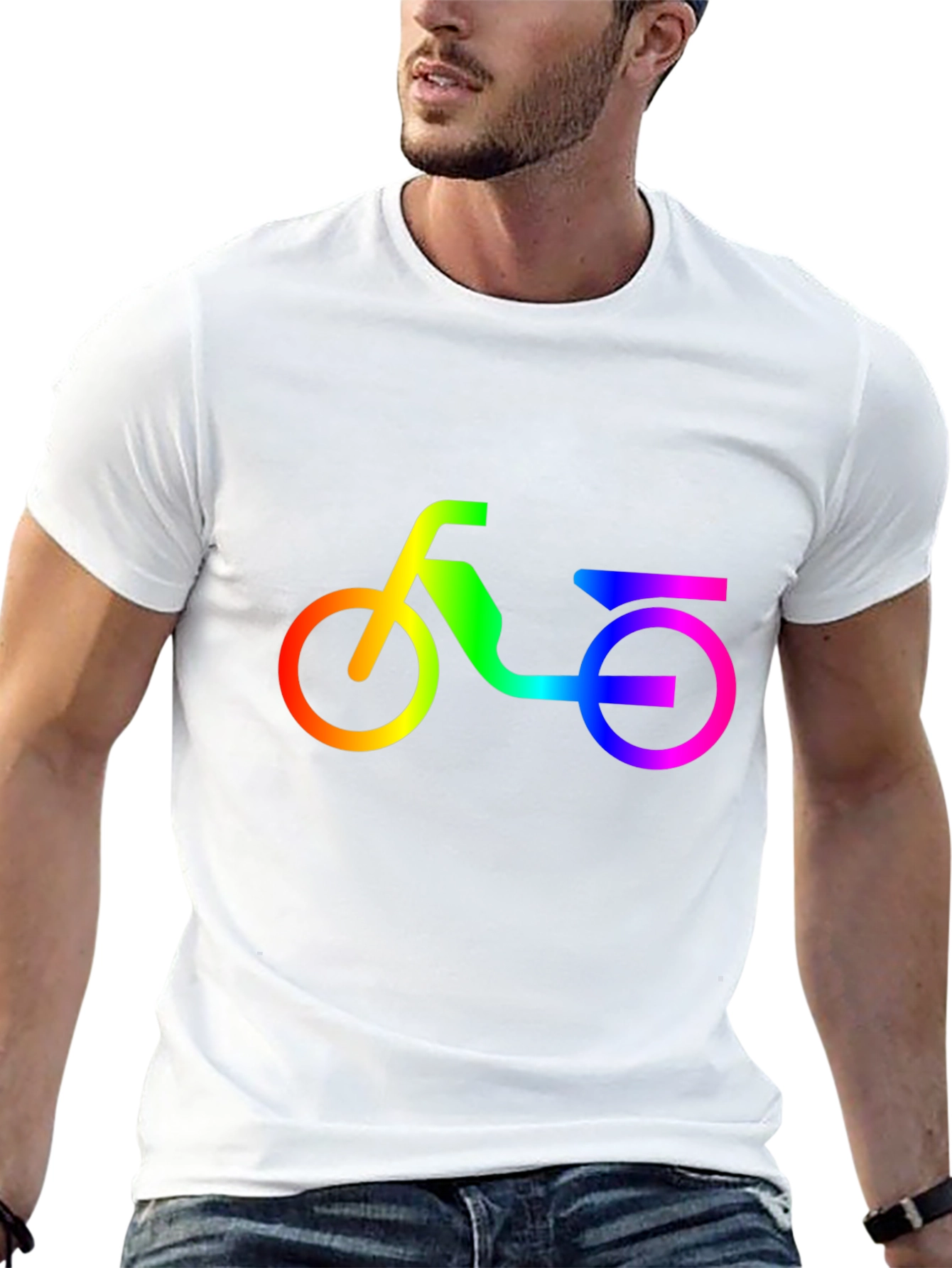Rainbow Scooter Graphic Tee - Black