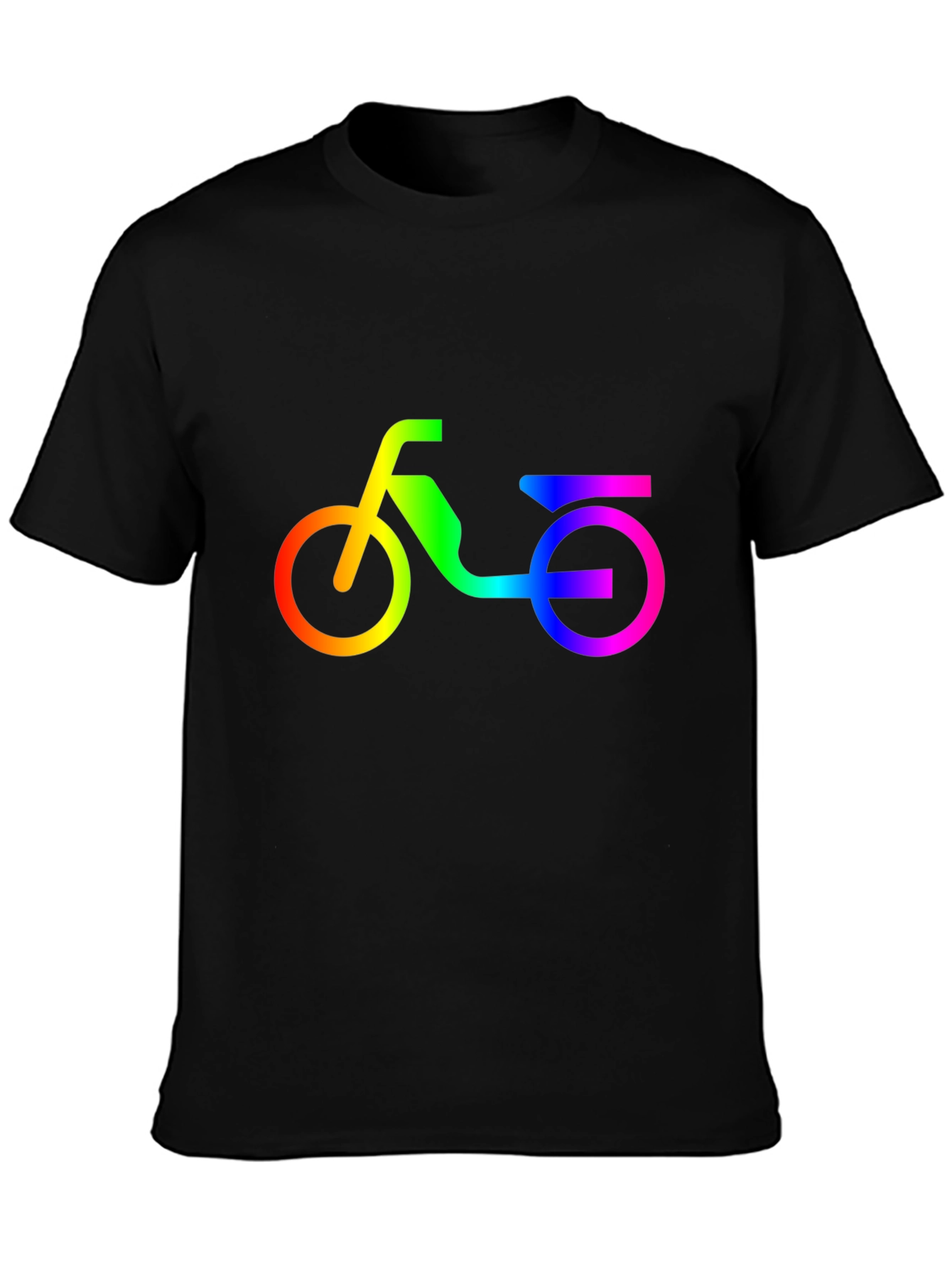 Rainbow Scooter Graphic Tee - Black