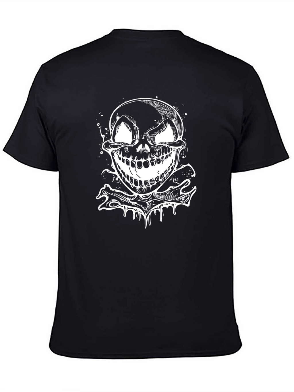 Skull and Crossbones Graphic T-Shirt - Bold Black Tee