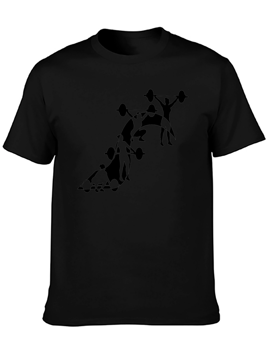 Weightlifting Silhouette Black T-Shirt