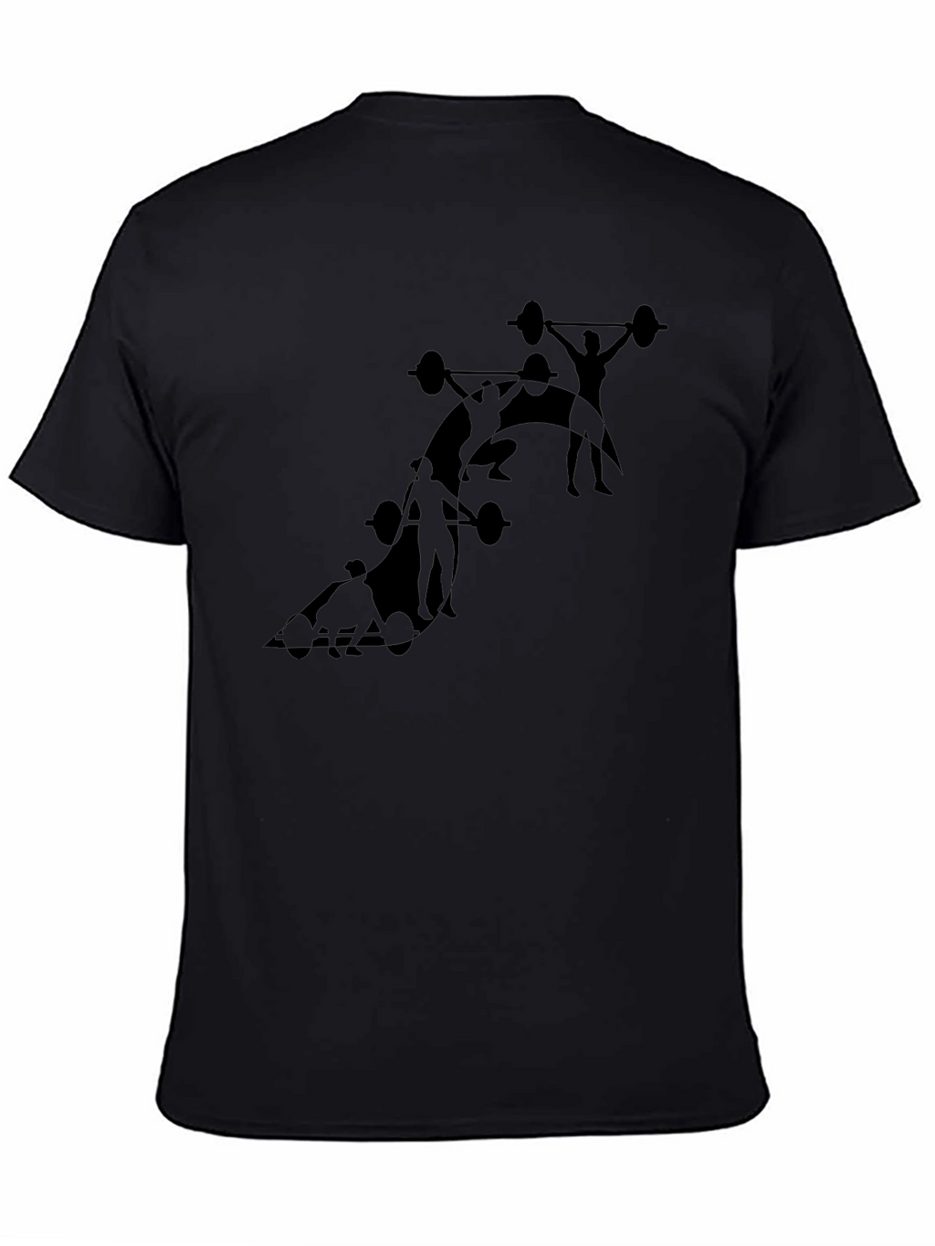 Weightlifting Silhouette Black T-Shirt