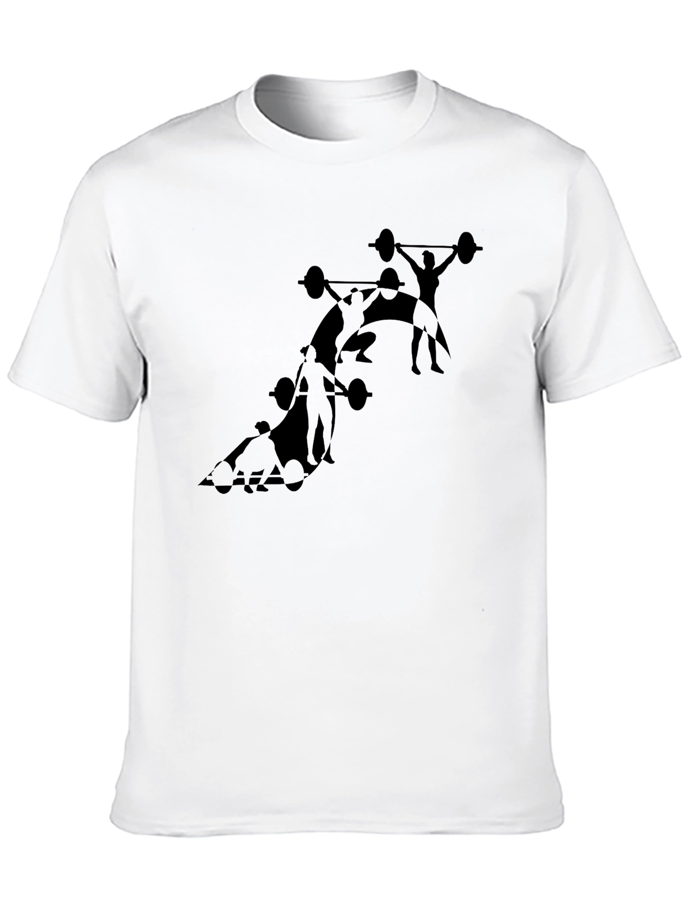 Weightlifting Silhouette Black T-Shirt