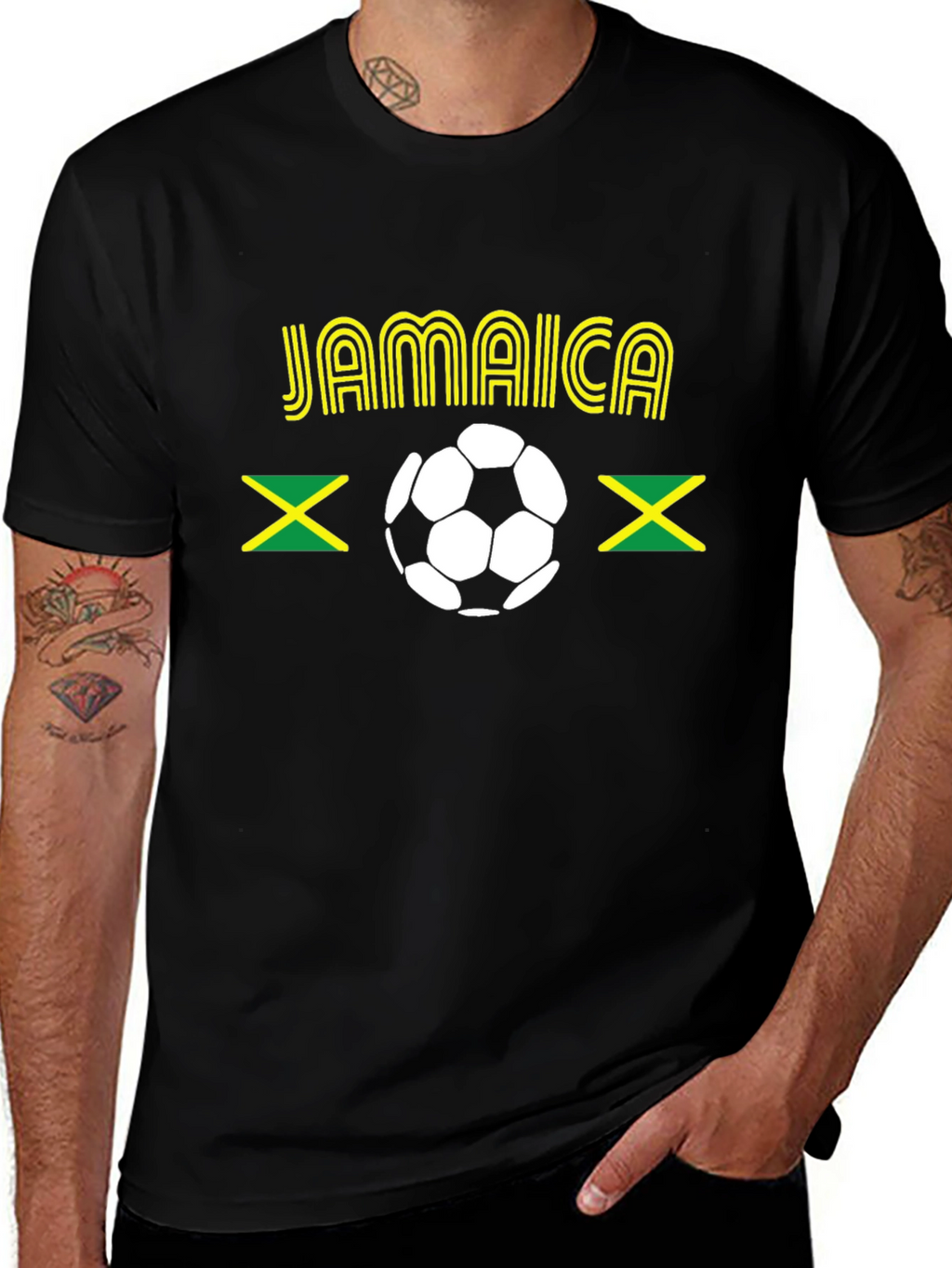 Jamaica Soccer T-Shirt - Black