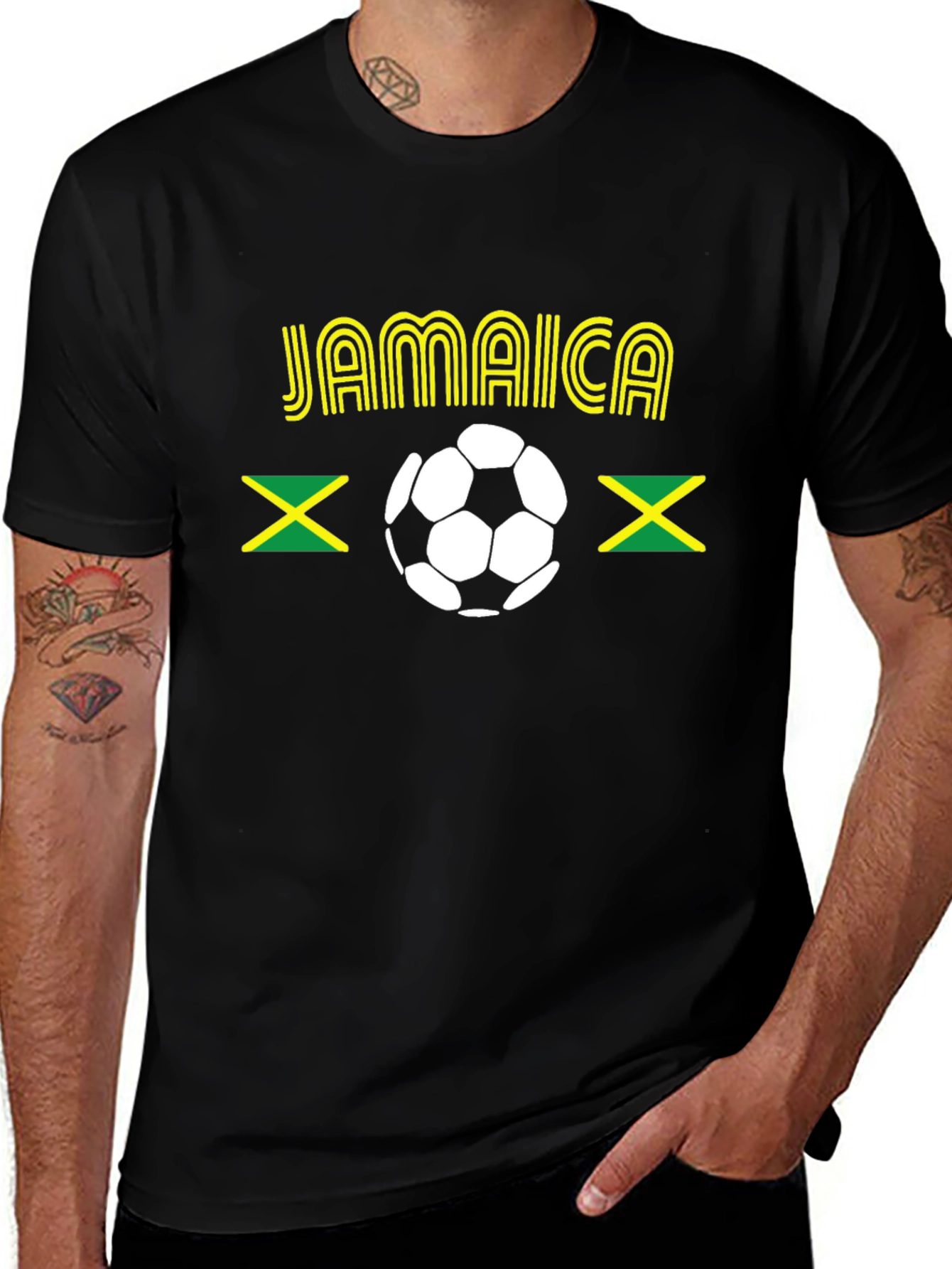 Jamaica Soccer T-Shirt - Black