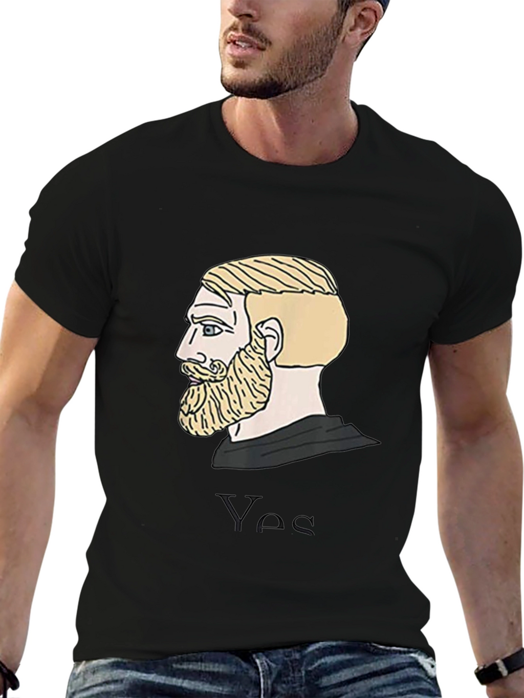 Chad Meme T-Shirt - Black Cotton Tee