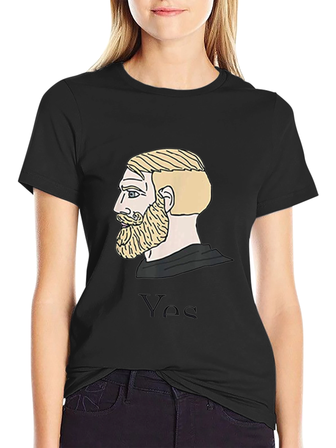 Chad Meme T-Shirt - Black Cotton Tee