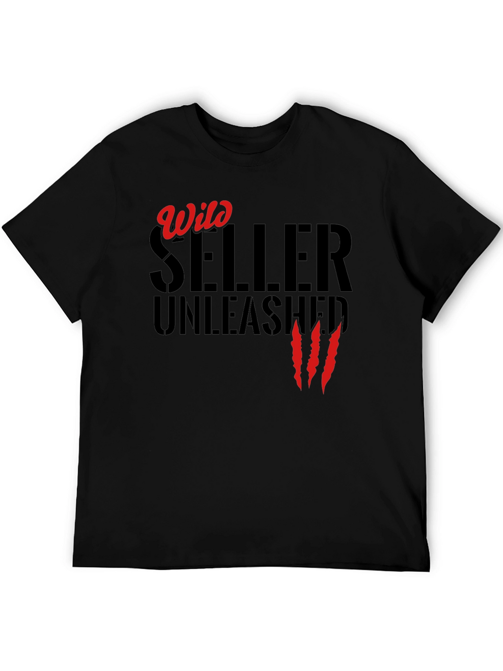Wild Seller Unleashed T-Shirt - Black Graphic Tee