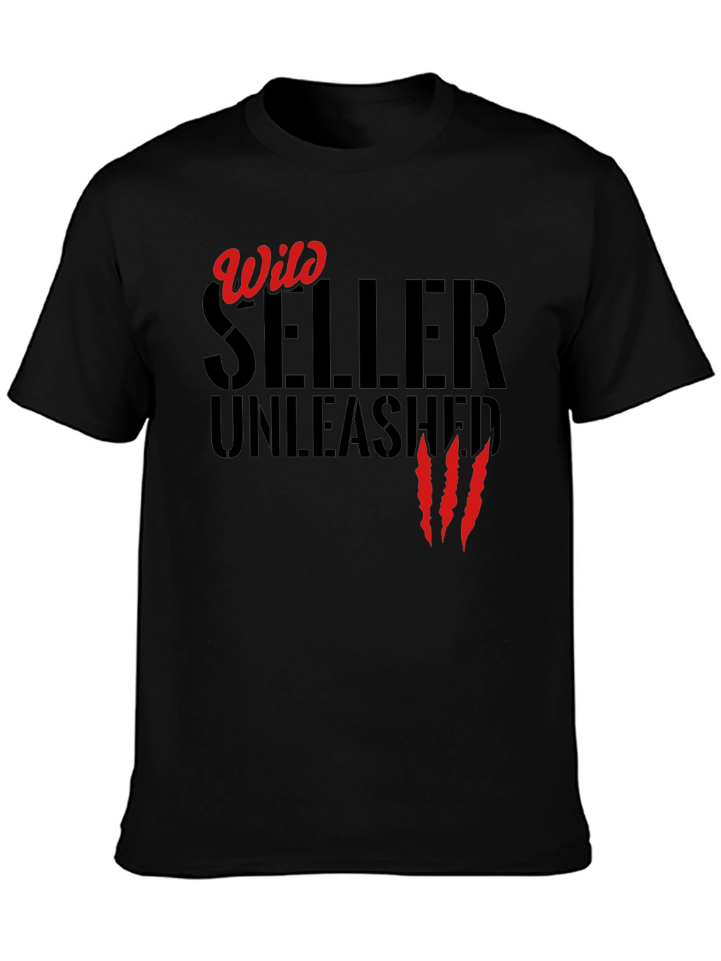 Wild Seller Unleashed T-Shirt - Black Graphic Tee