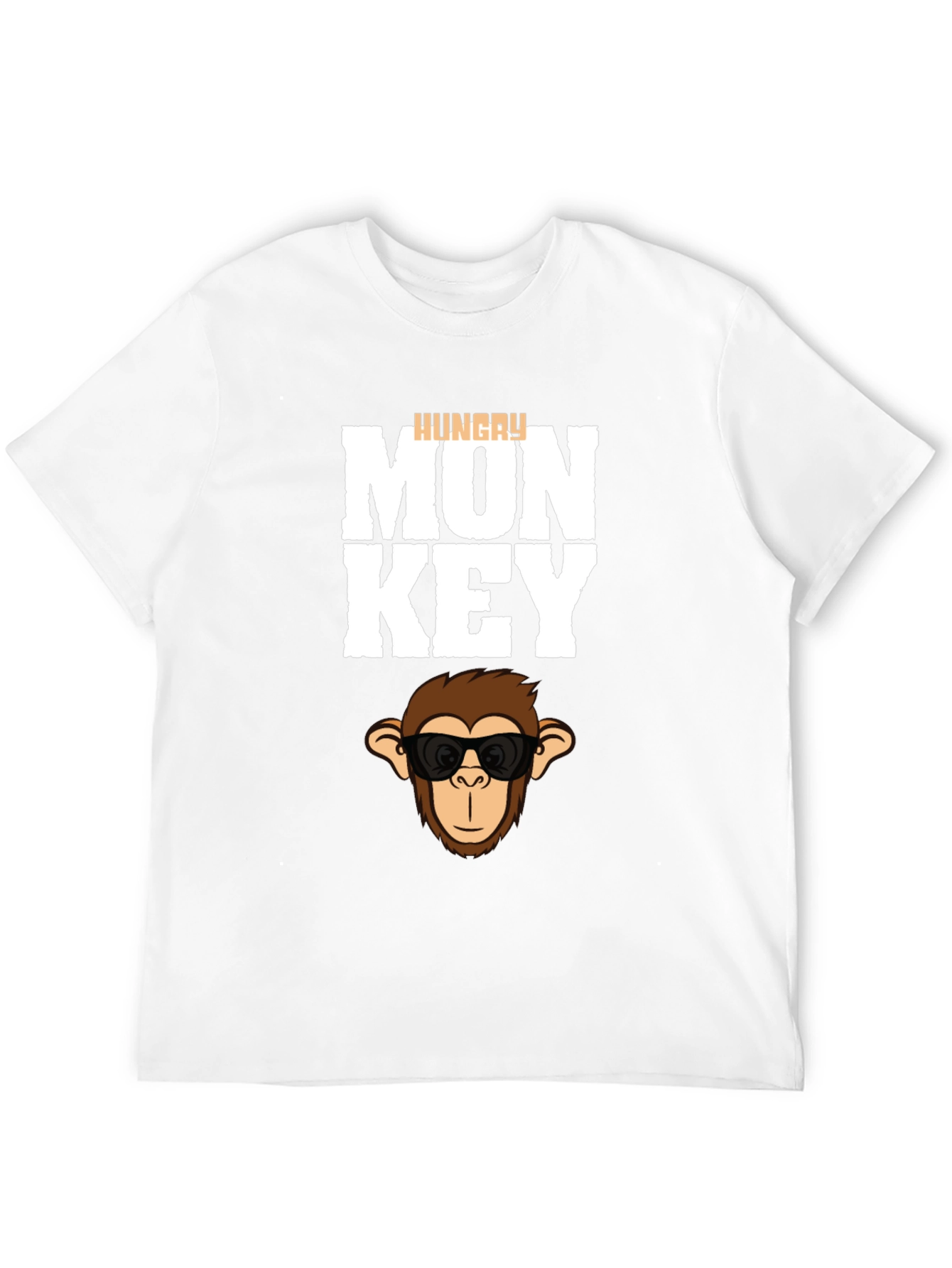 Hungry Monkey Graphic T-Shirt - Cool Cartoon Ape Tee