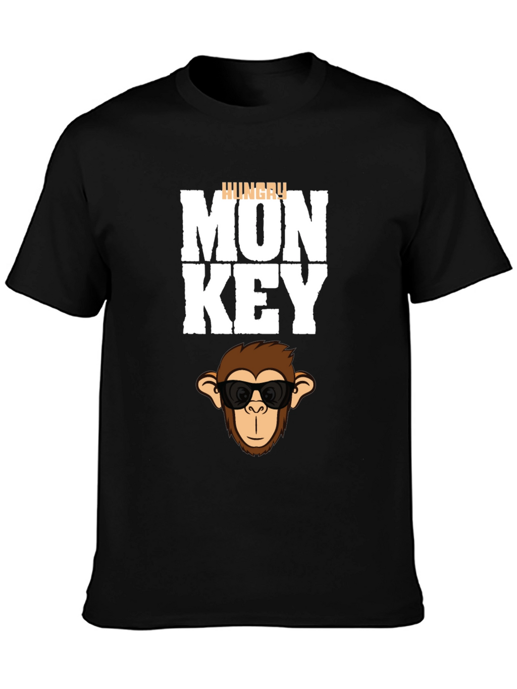 Hungry Monkey Graphic T-Shirt - Cool Cartoon Ape Tee