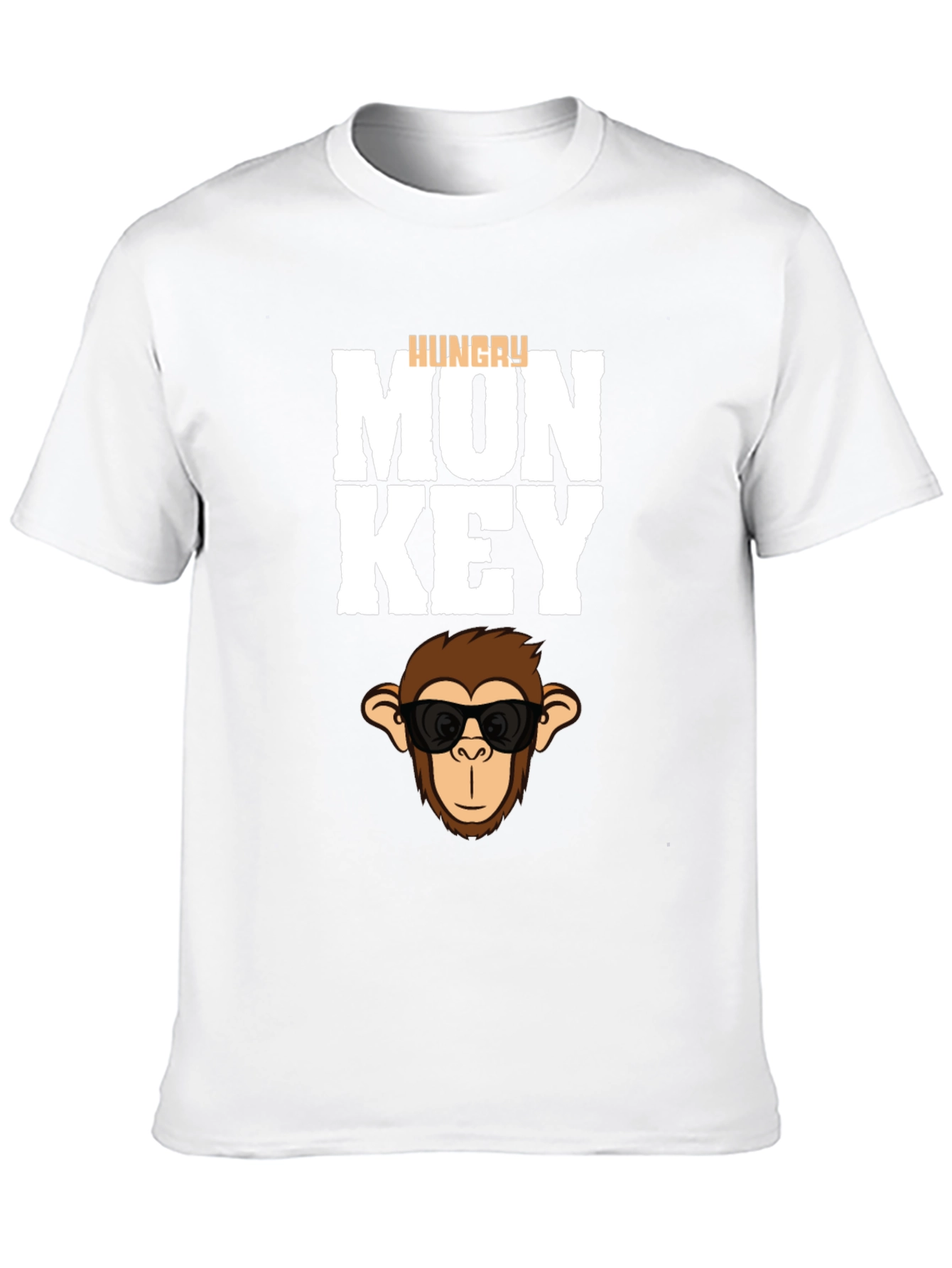 Hungry Monkey Graphic T-Shirt - Cool Cartoon Ape Tee
