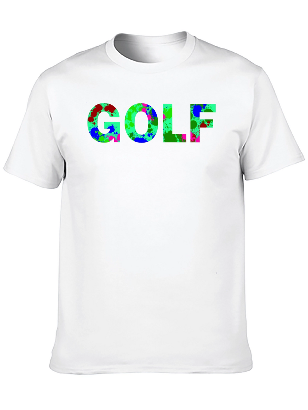 Abstract Golf T-Shirt - Black Casual Tee