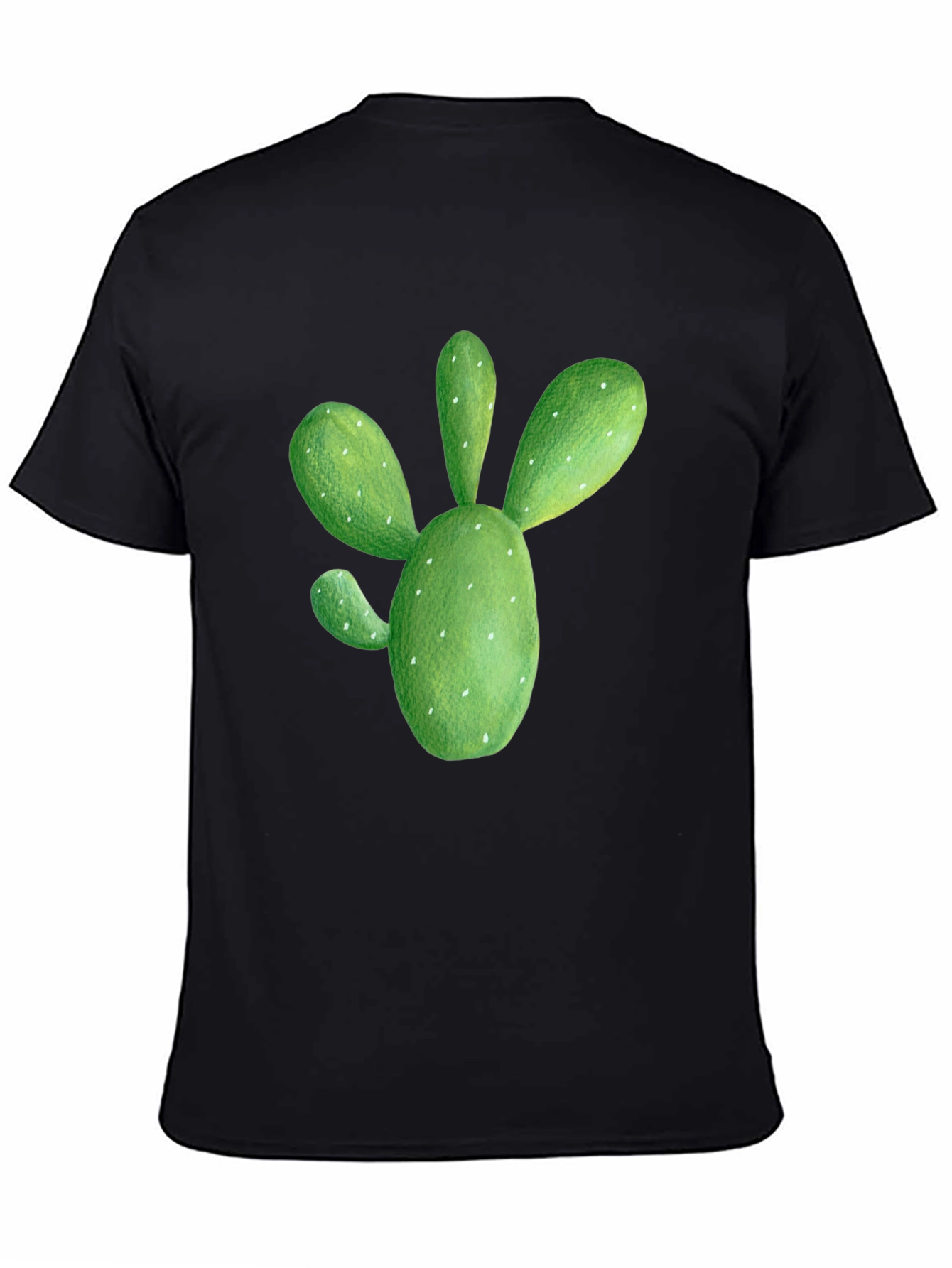 Cactus Graphic Tee - Black Cotton T-Shirt