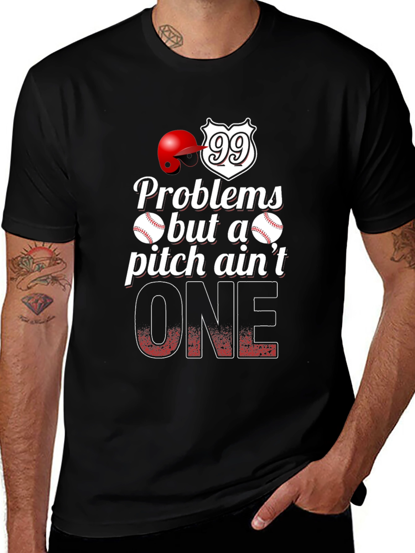 Baseball Problems Pitch Aint One T-Shirt