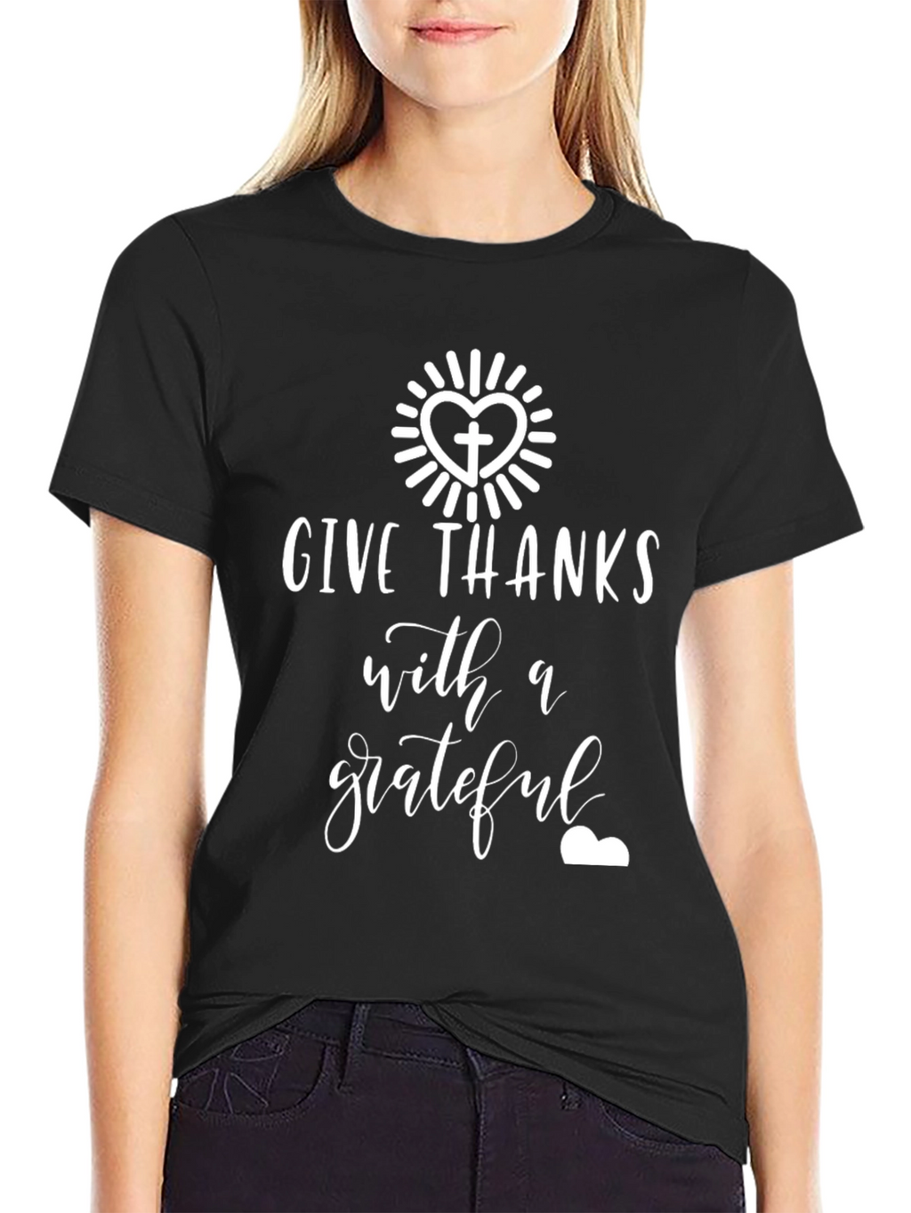 Give Thanks Grateful Heart Graphic T-Shirt