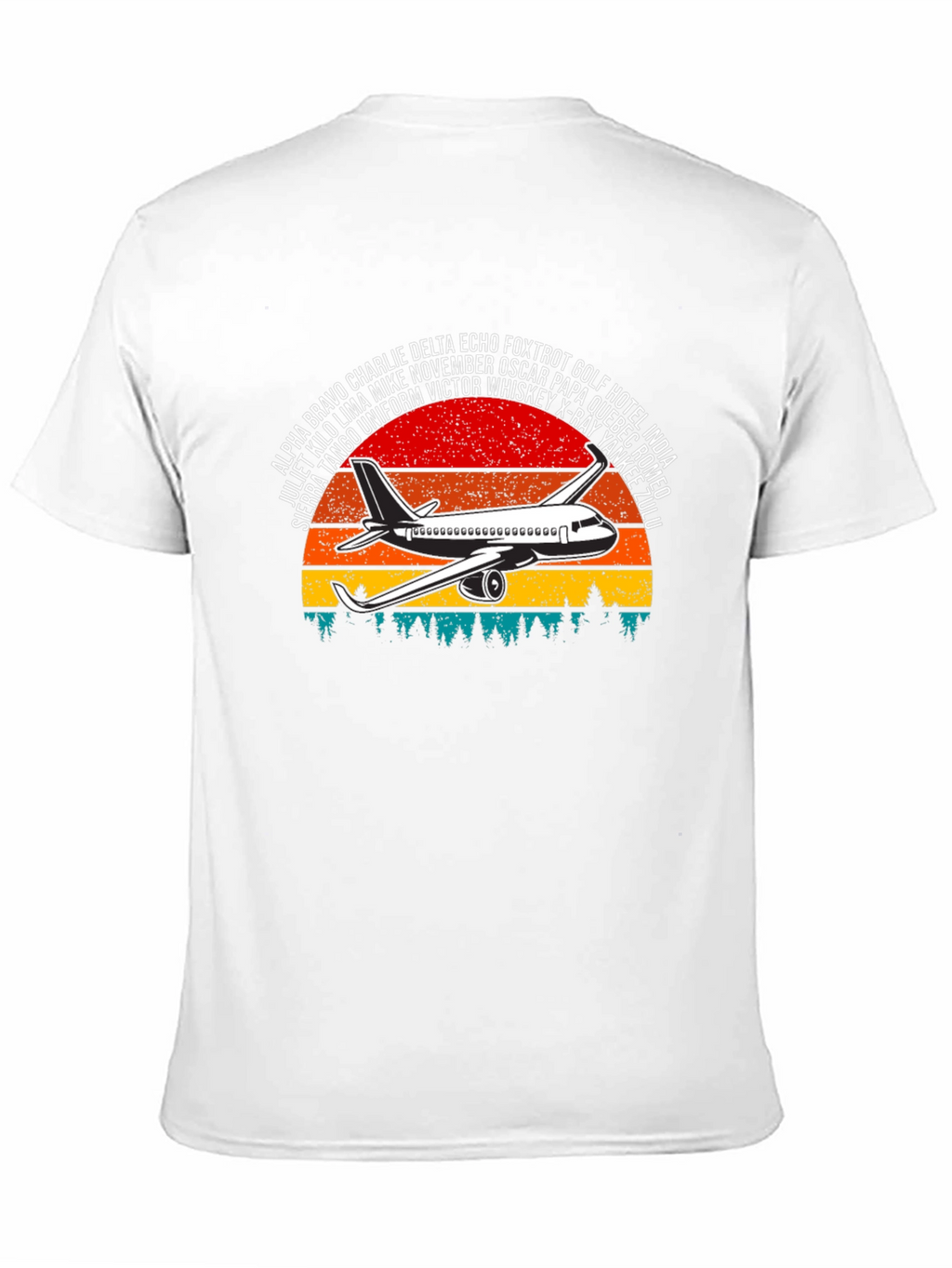 Aviation Alphabet Retro Sunset T-Shirt