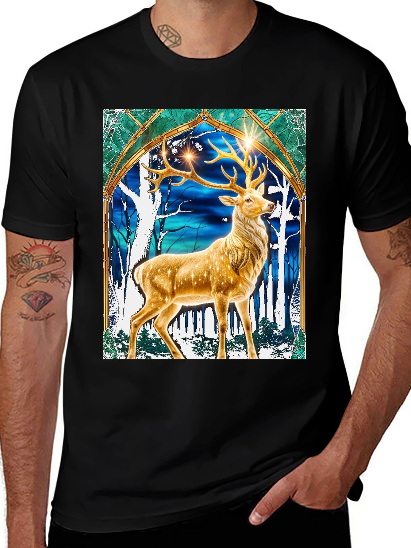 Stag Graphic Tee - Mystical Deer T-Shirt