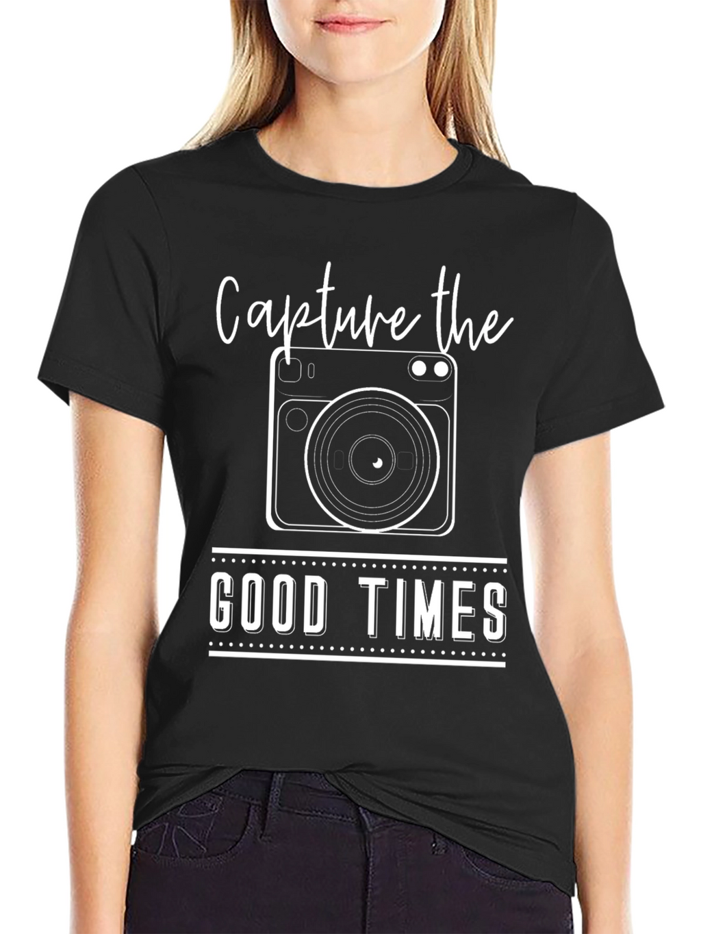 Capture the Good Times Black Graphic Tee