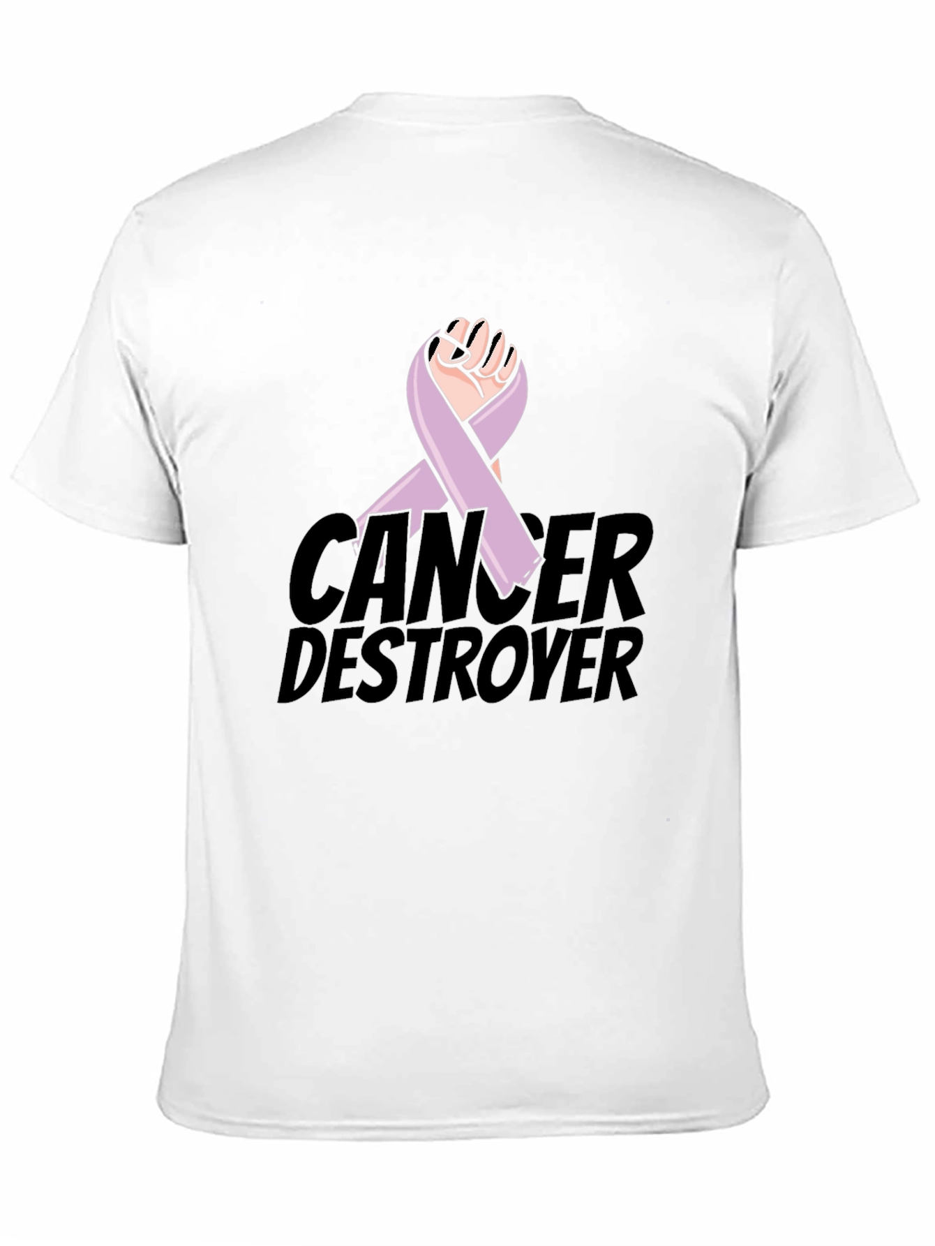 Cancer Destroyer Ribbon Graphic T-Shirt