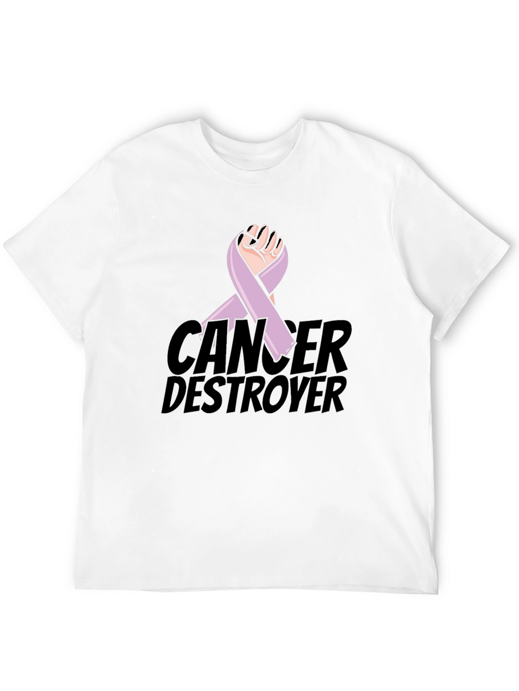 Cancer Destroyer Ribbon Graphic T-Shirt