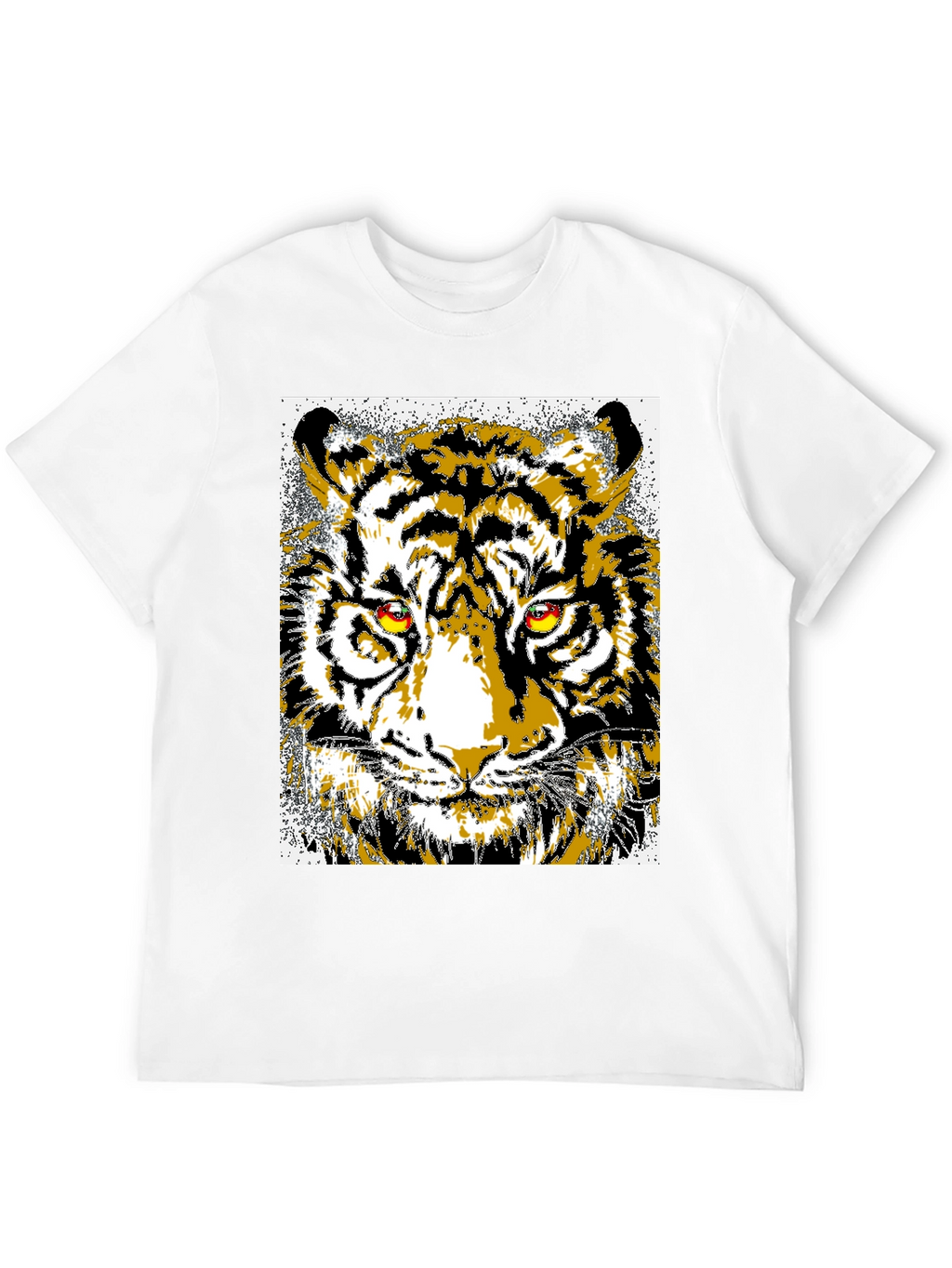 Striking Tiger Graphic Tee - Bold Animal Print T-Shirt