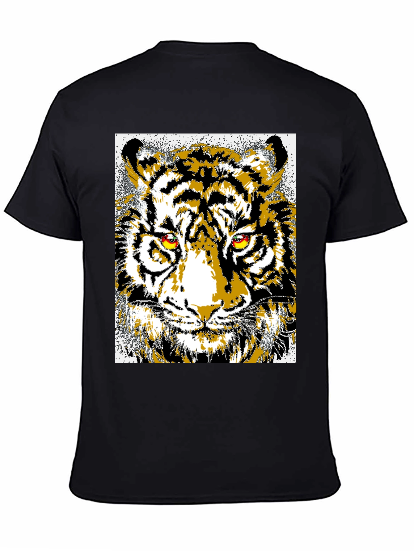 Striking Tiger Graphic Tee - Bold Animal Print T-Shirt