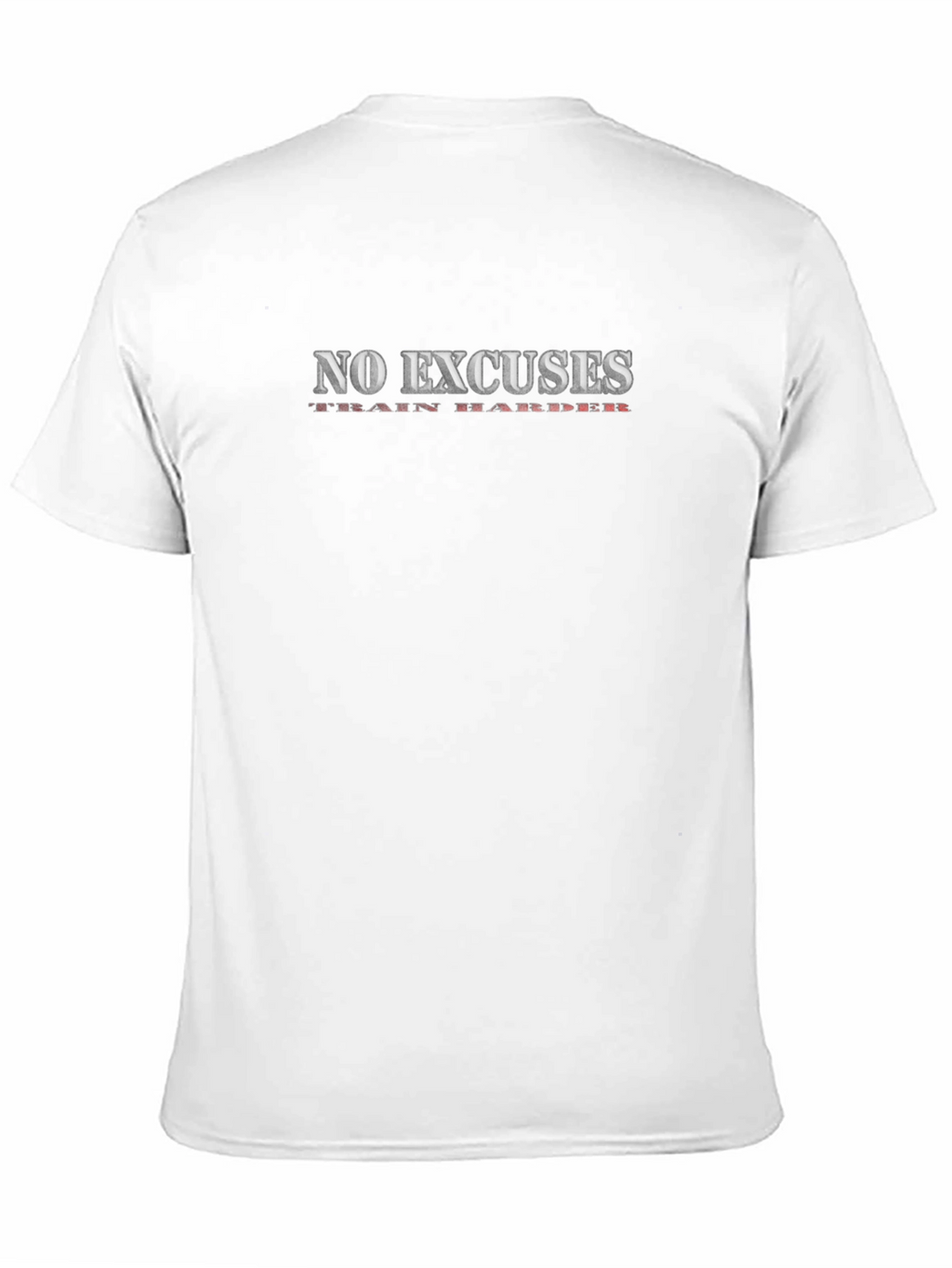 No Excuses Train Harder Black Graphic Tee