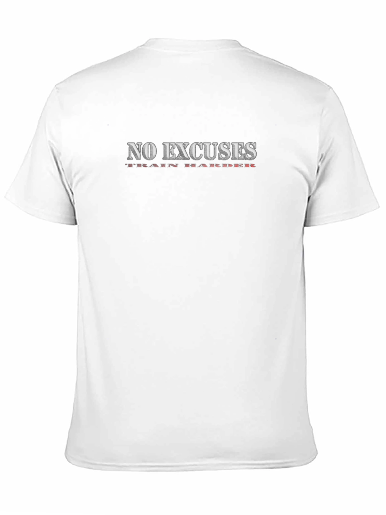 No Excuses Train Harder Black Graphic Tee