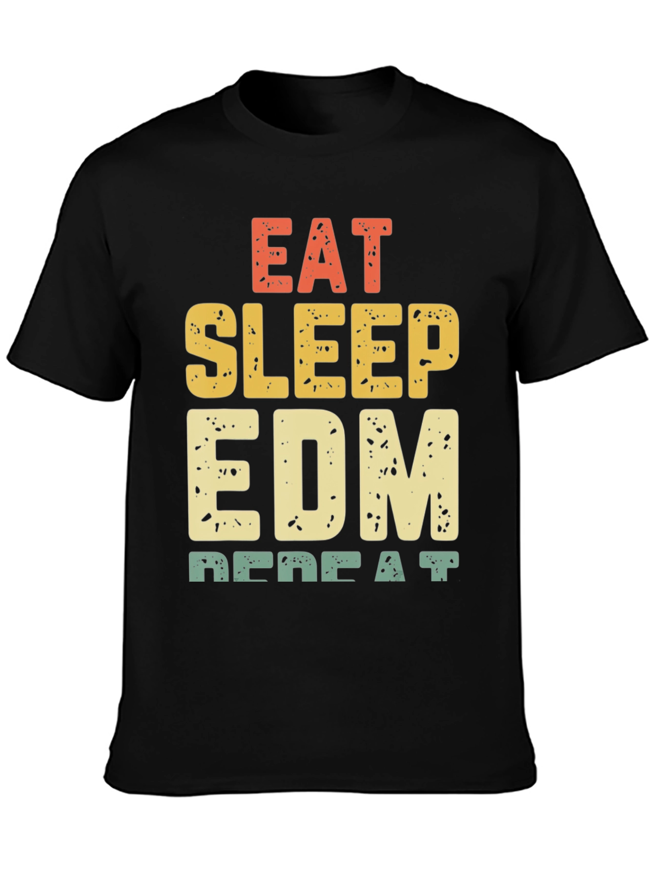 Eat Sleep EDM Repeat Black Graphic Tee