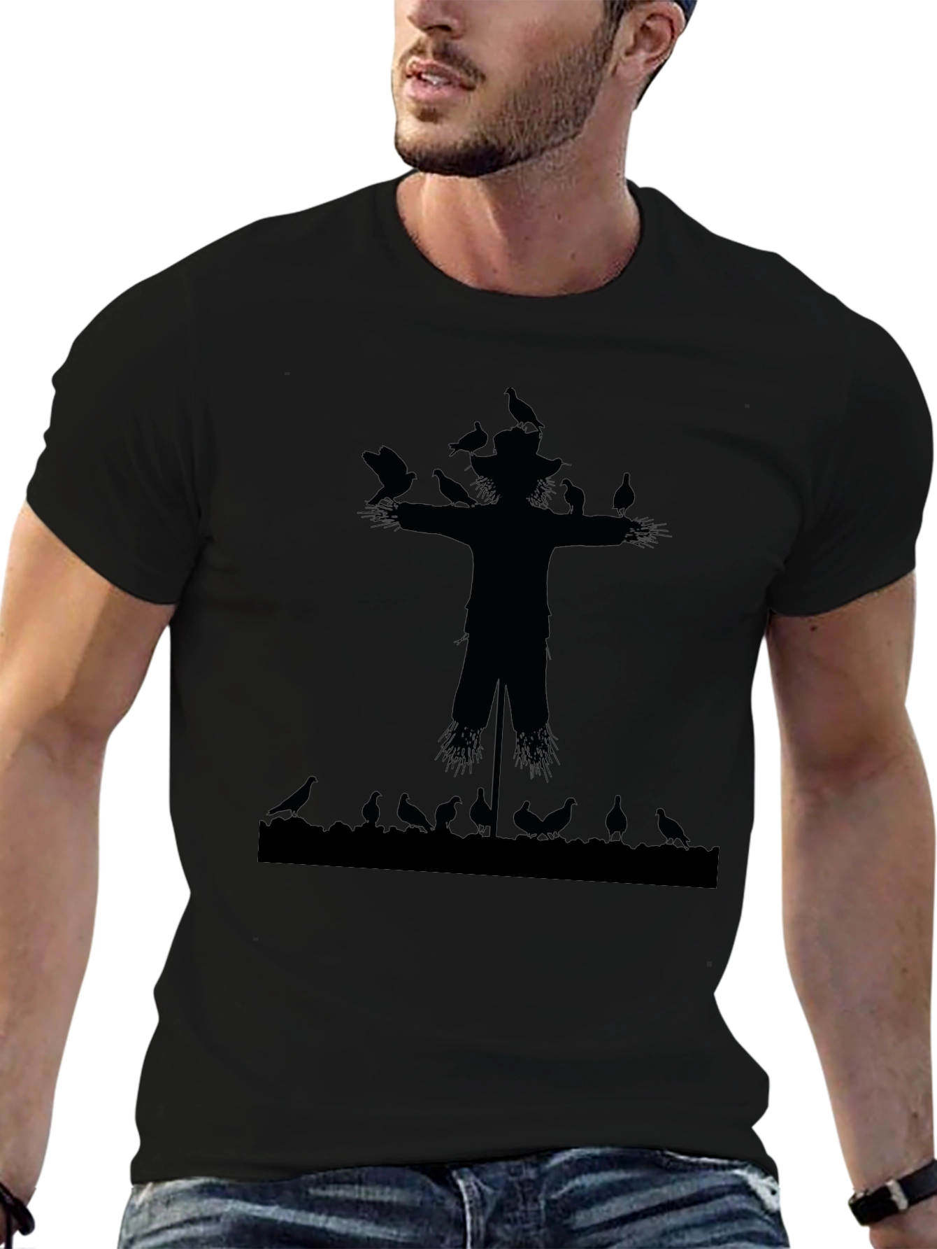 Scarecrow and Crows Graphic T-Shirt