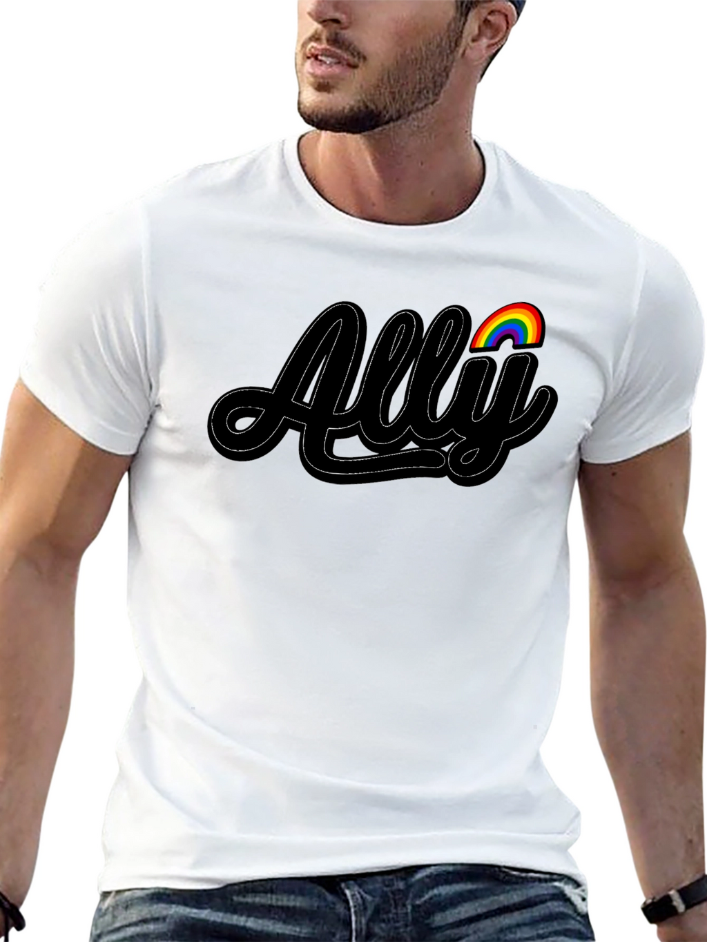 LGBTQ Ally T-Shirt - Black Pride Support