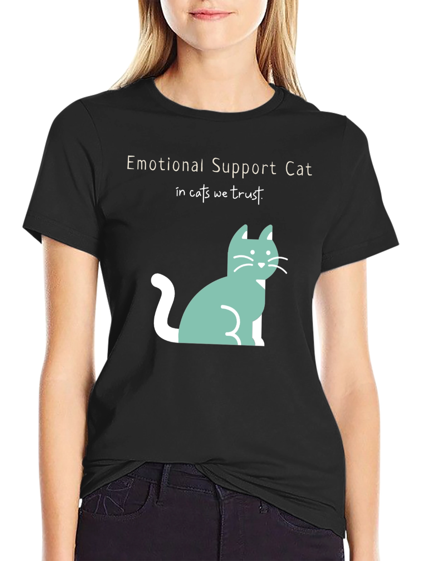 Emotional Support Cat T-Shirt - In Cats We Trust