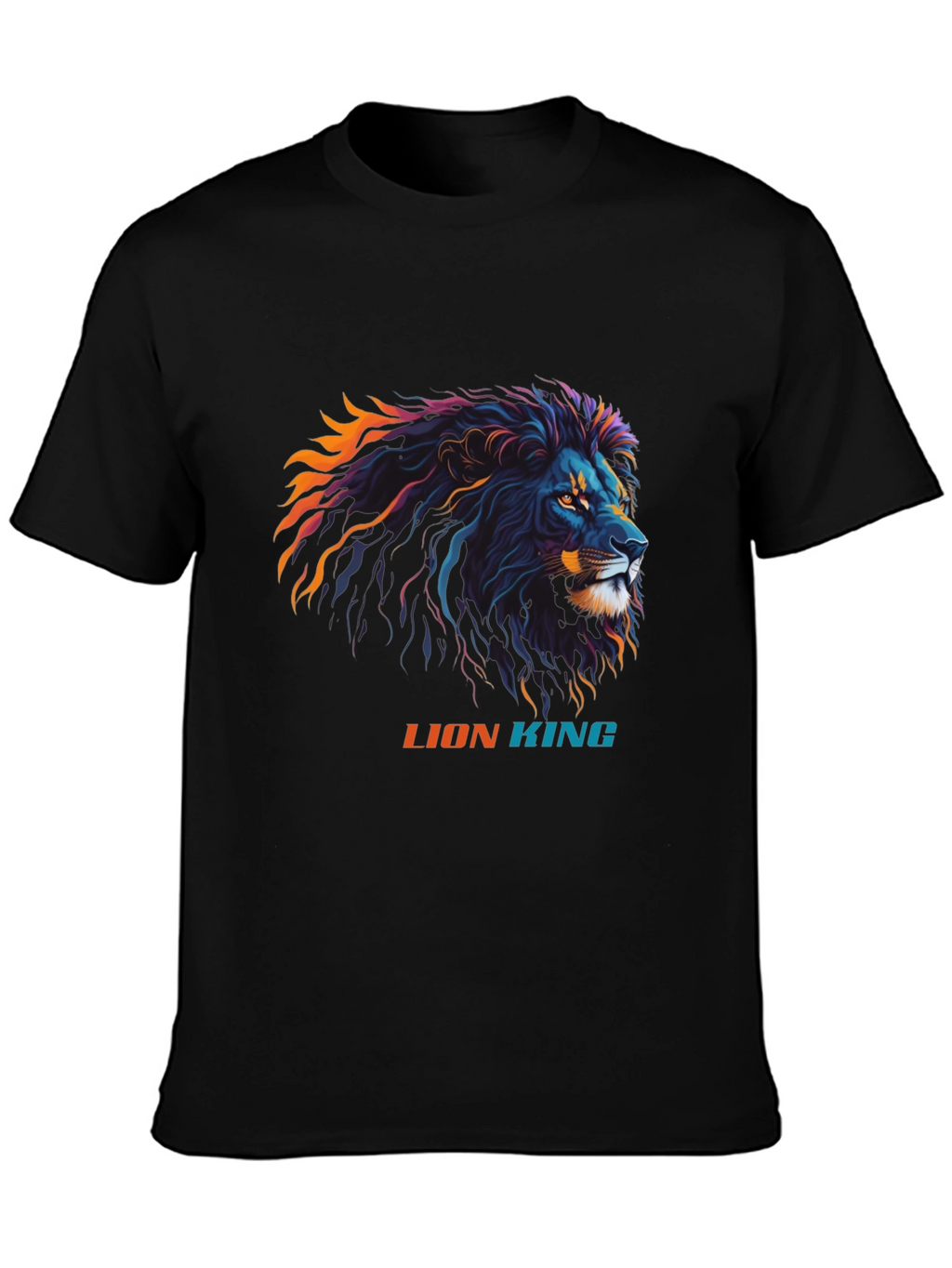 Lion King Graphic Print T-Shirt - Black