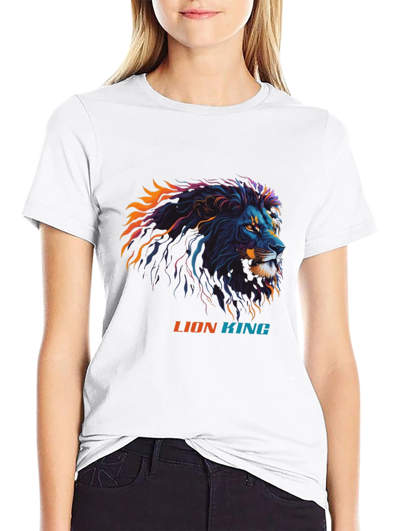 Lion King Graphic Print T-Shirt - Black