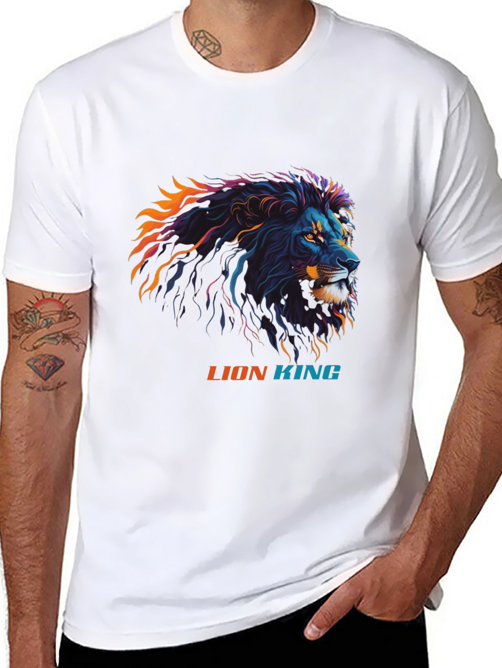 Lion King Graphic Print T-Shirt - Black
