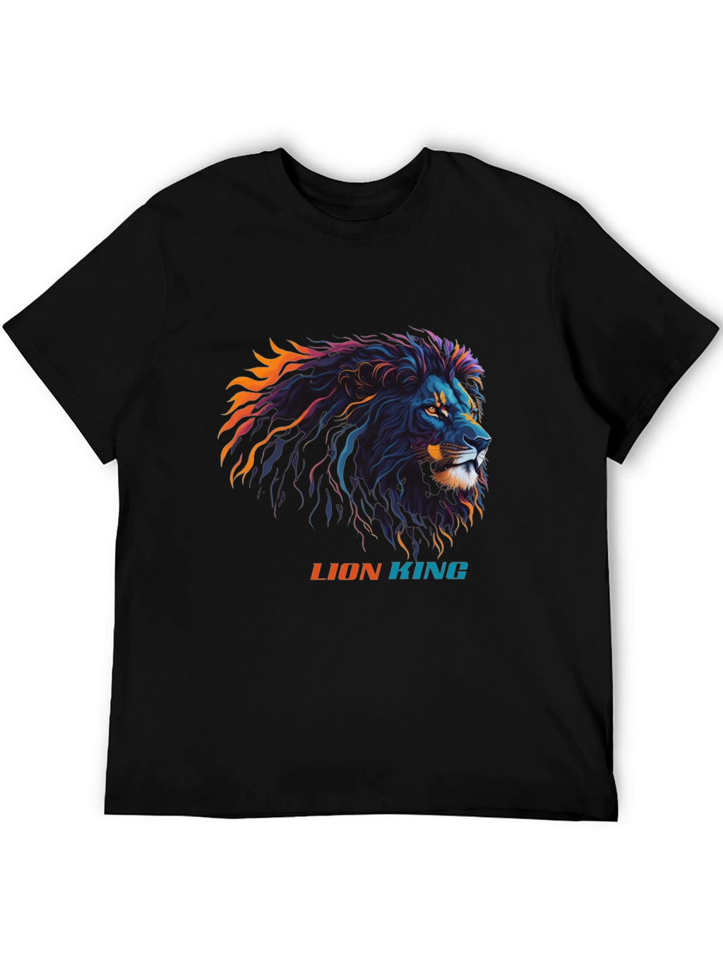 Lion King Graphic Print T-Shirt - Black