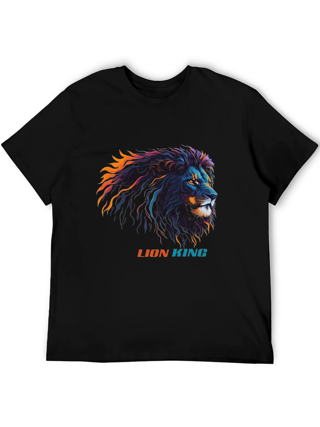 Lion King Graphic Print T-Shirt - Black