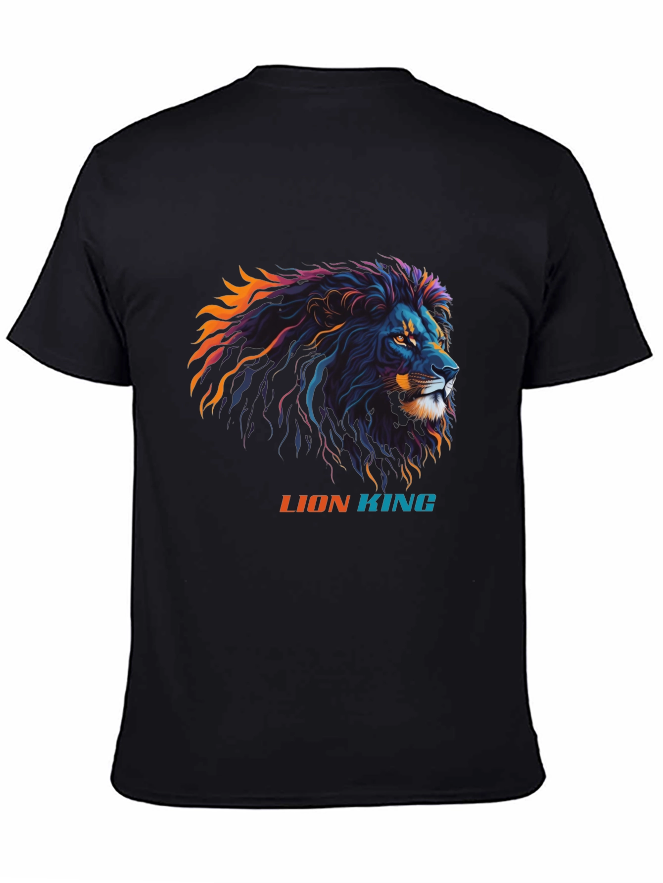 Lion King Graphic Print T-Shirt - Black