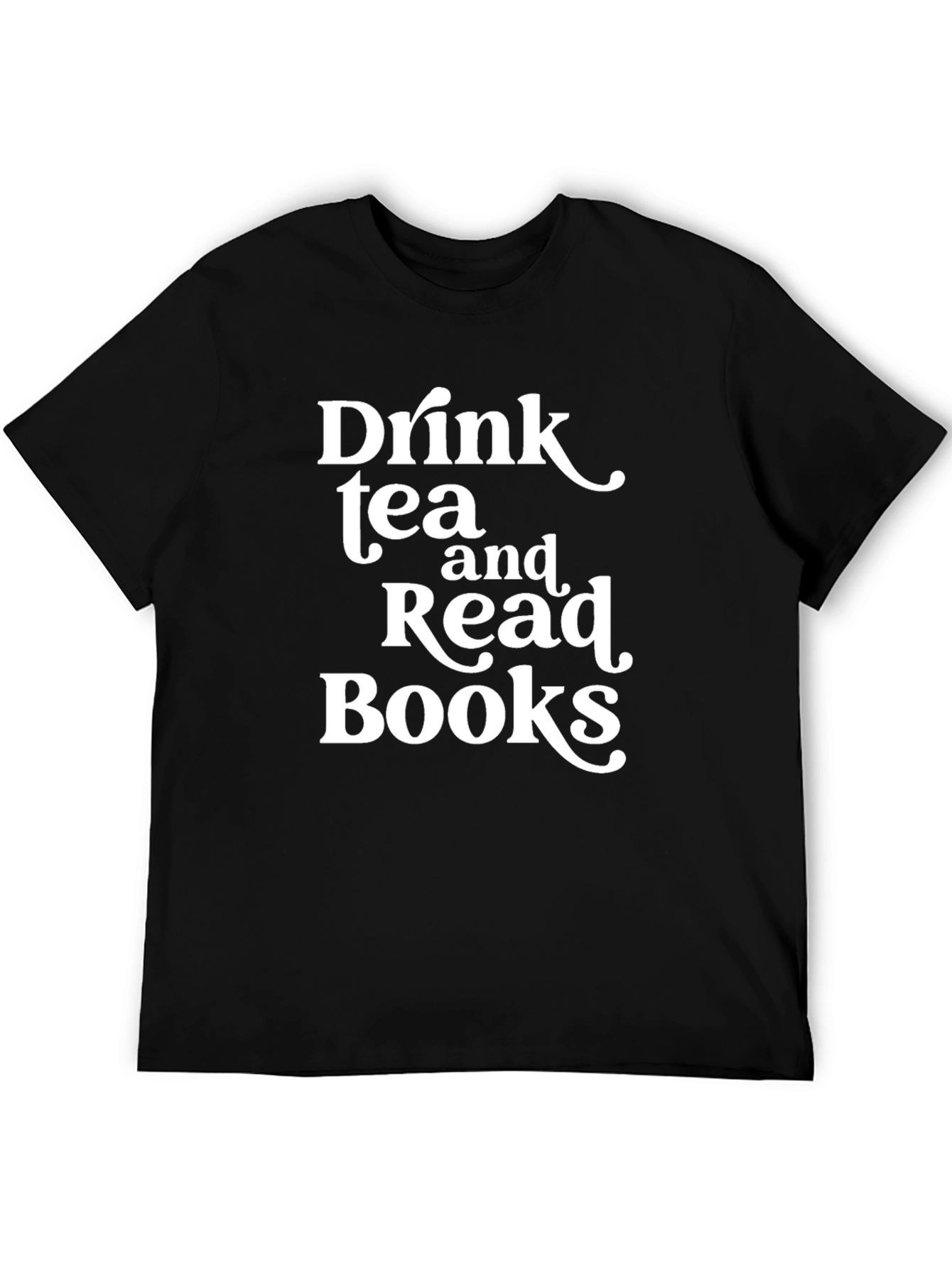 Drink Tea and Read Books Black T-Shirt