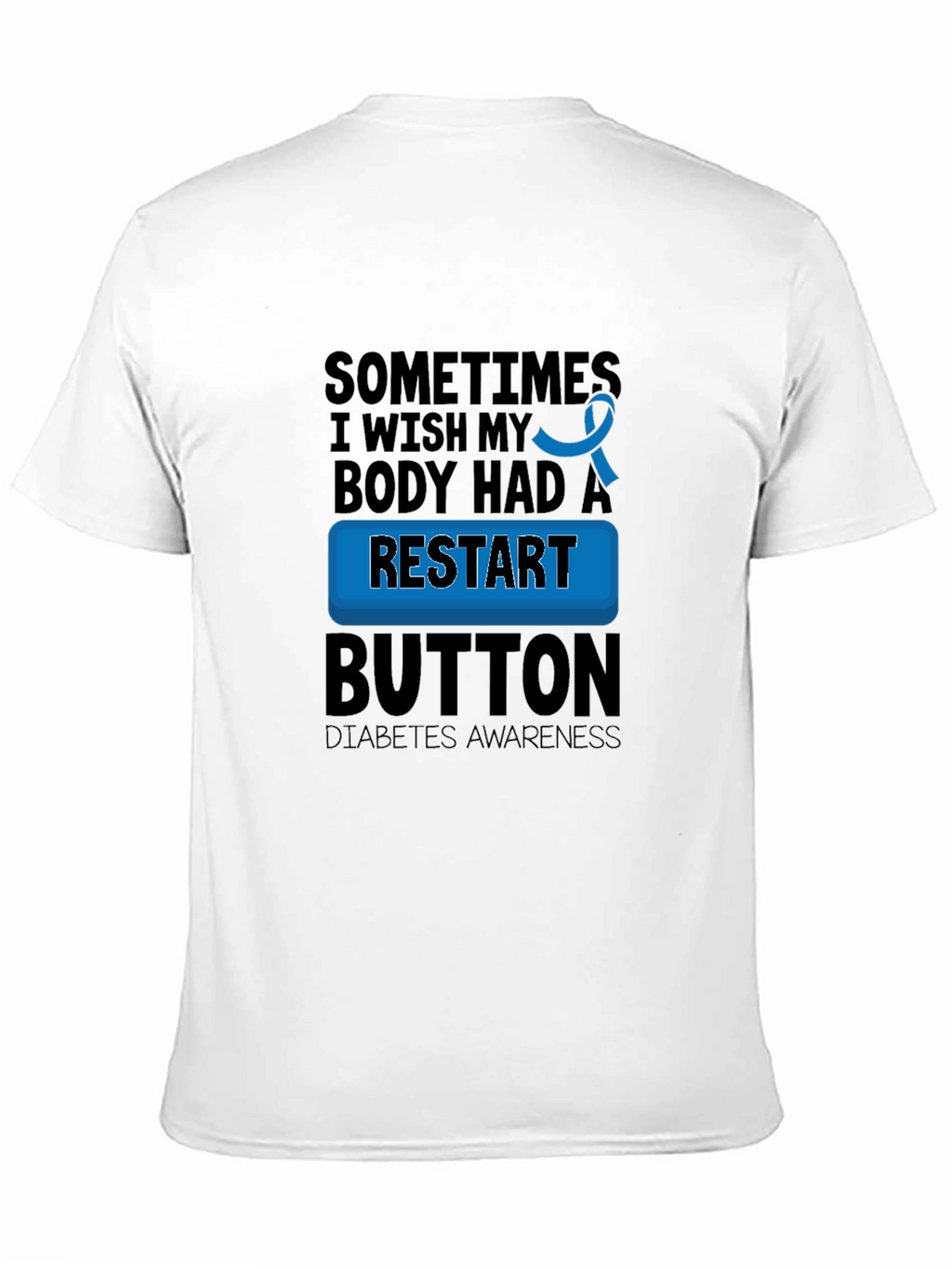 Diabetes Awareness Restart Button T-Shirt