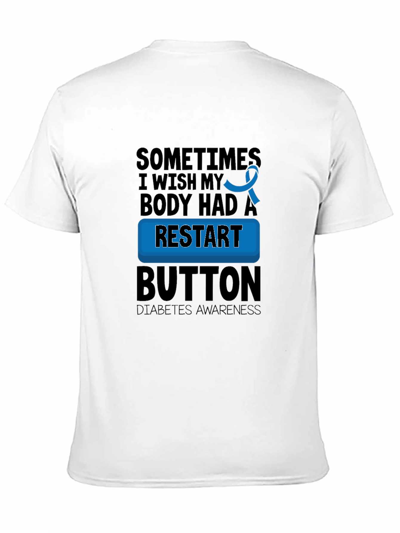 Diabetes Awareness Restart Button T-Shirt