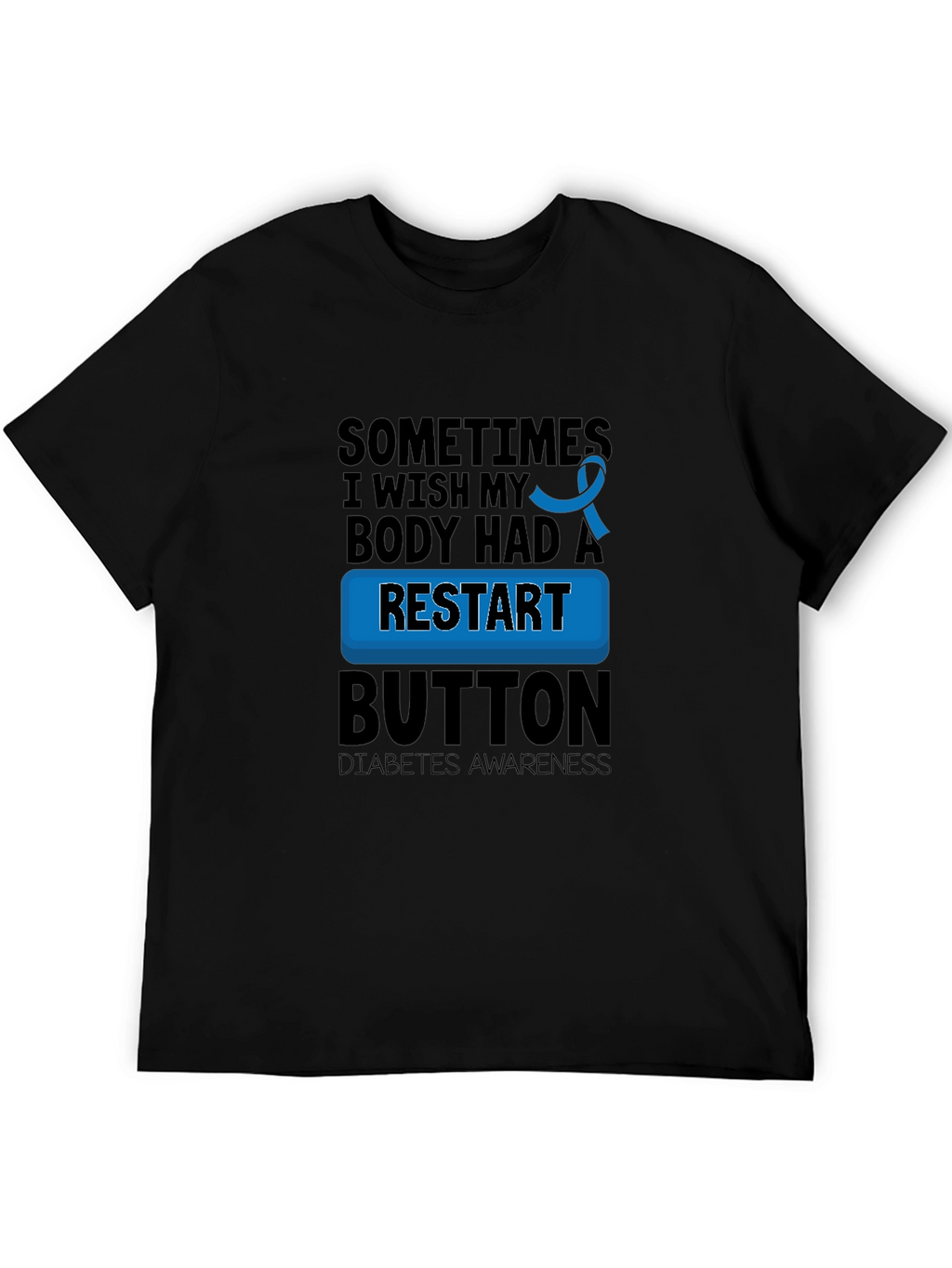 Diabetes Awareness Restart Button T-Shirt