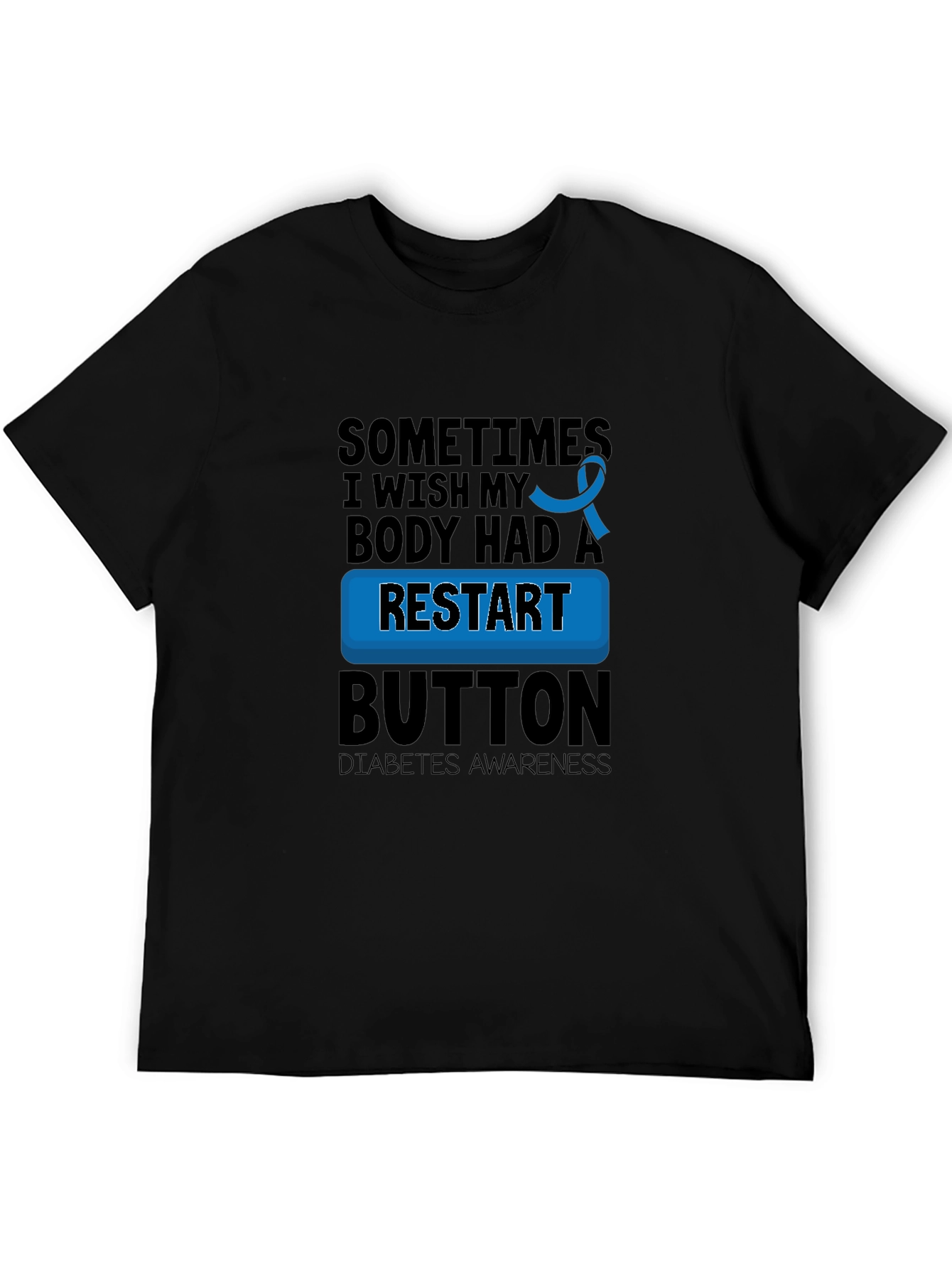 Diabetes Awareness Restart Button T-Shirt