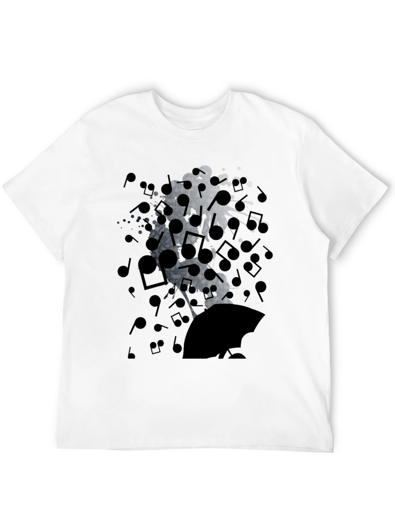 Music Notes Graphic T-Shirt - Soft Cotton Blend