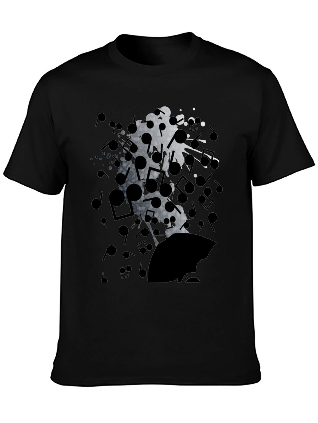 Music Notes Graphic T-Shirt - Soft Cotton Blend