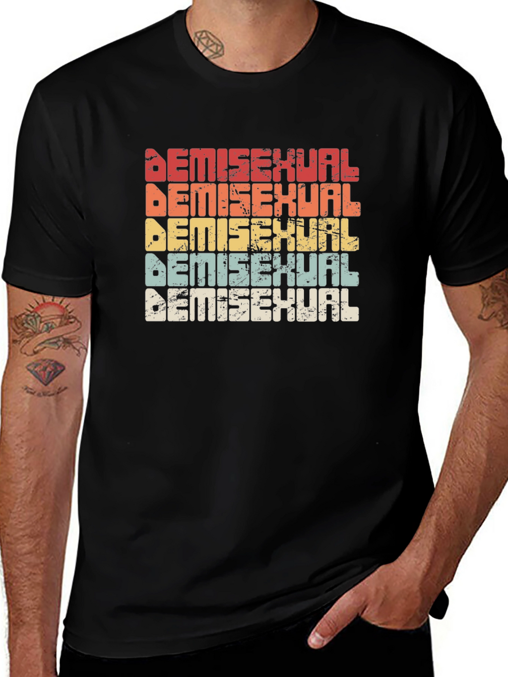 Demisexual Pride Retro T-Shirt